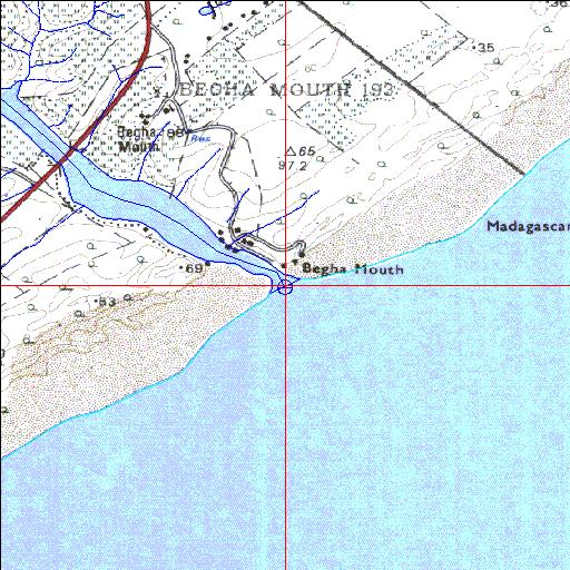 Bira Temporarily open/closed estuary.