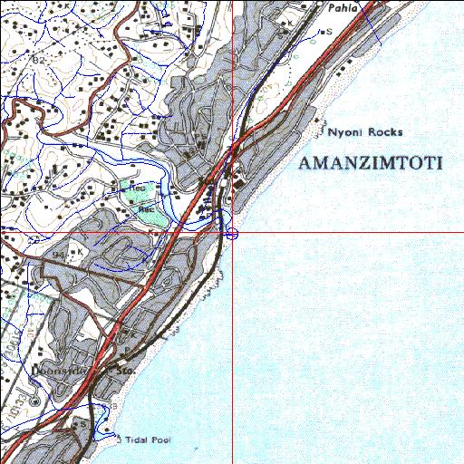 Manzimtoti Temporarily open/closed estuary.