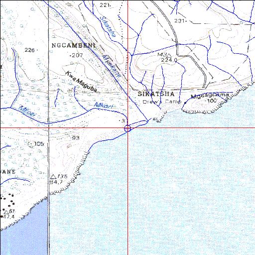 Mkozi Temporarily open/closed estuary.