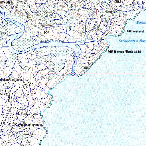 Mtakatye Permanently open estuary.