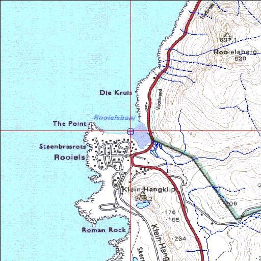 Rooiels Temporarily open/closed estuary.